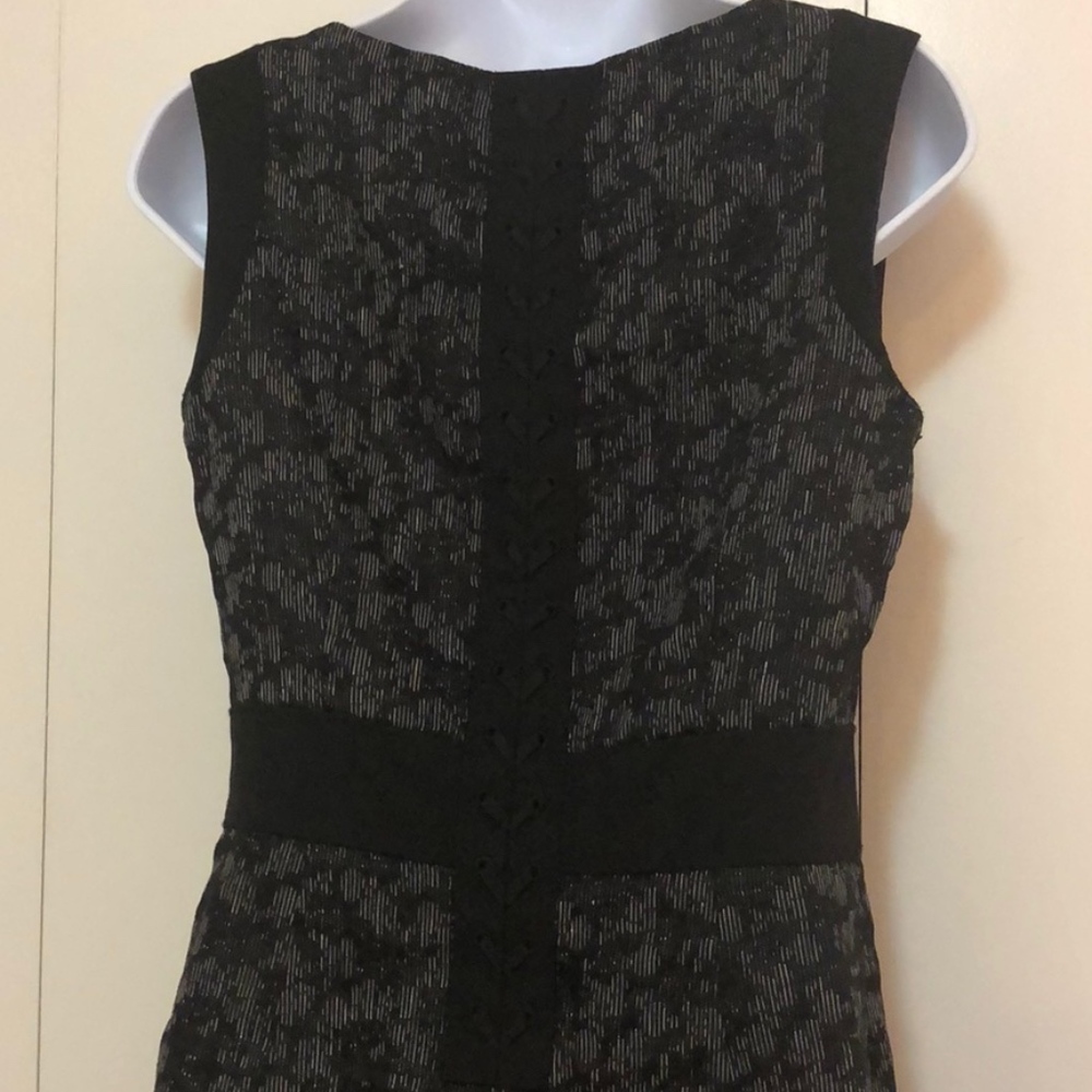 Classiques Entier Black/Gray Woven Linen Dress - Picture 5 of 7